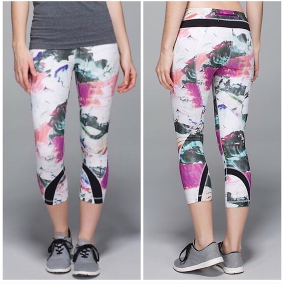 lululemon athletica Pants - Lululemon Run inspire pavement wave color crop 8